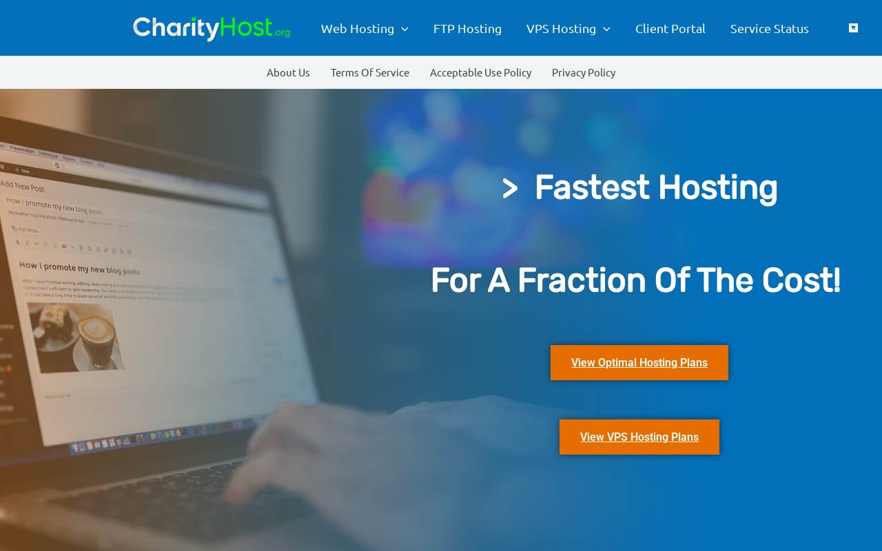 CharityHost 官網截圖