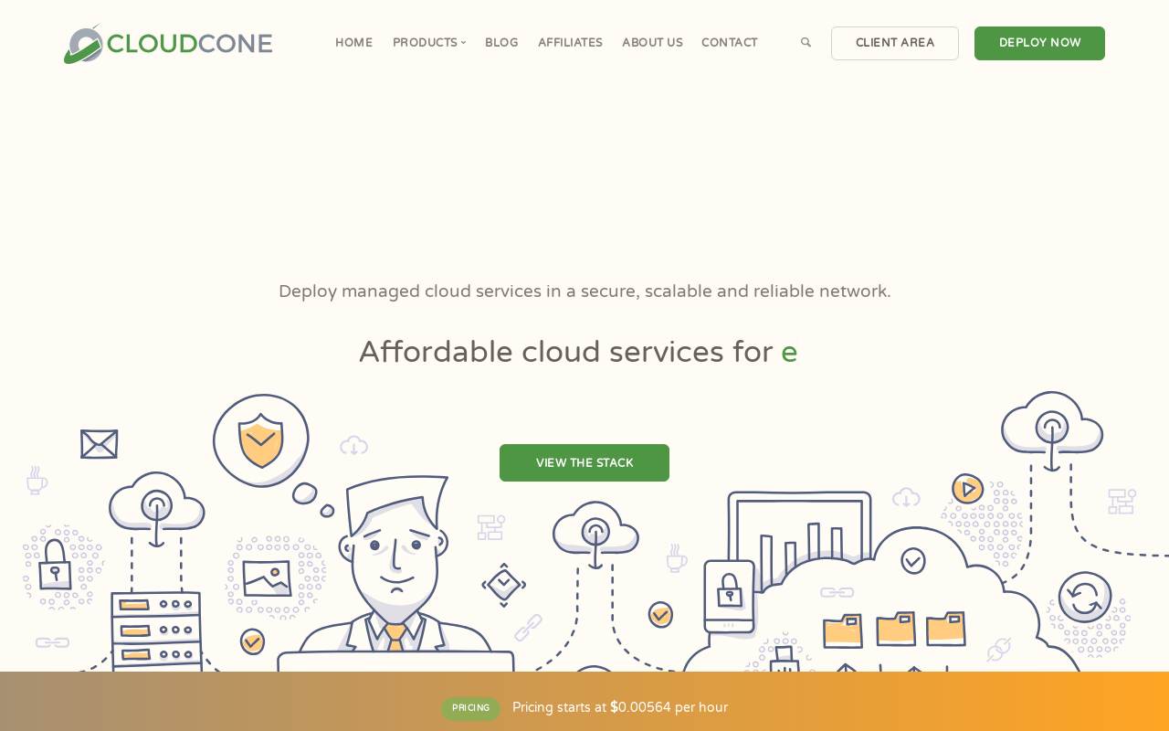 CloudCone 官網截圖