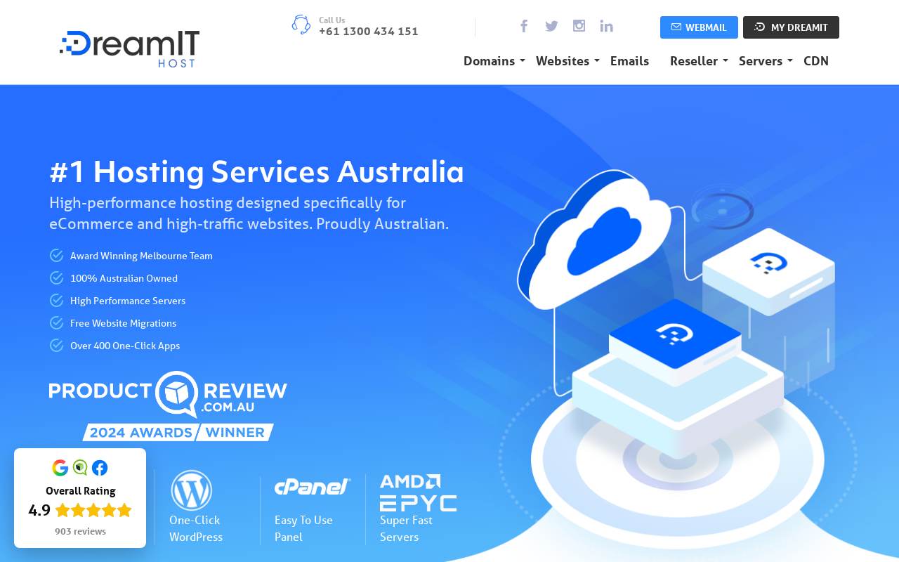 DreamIT Host 官網截圖