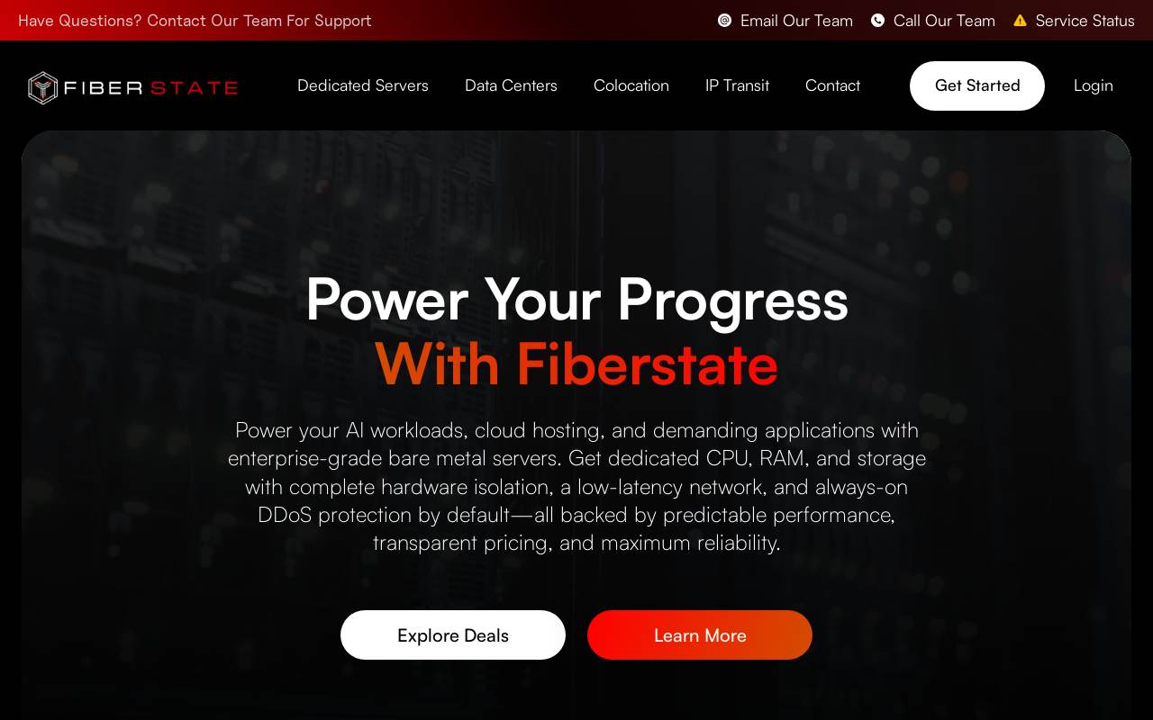 FiberState 官網截圖
