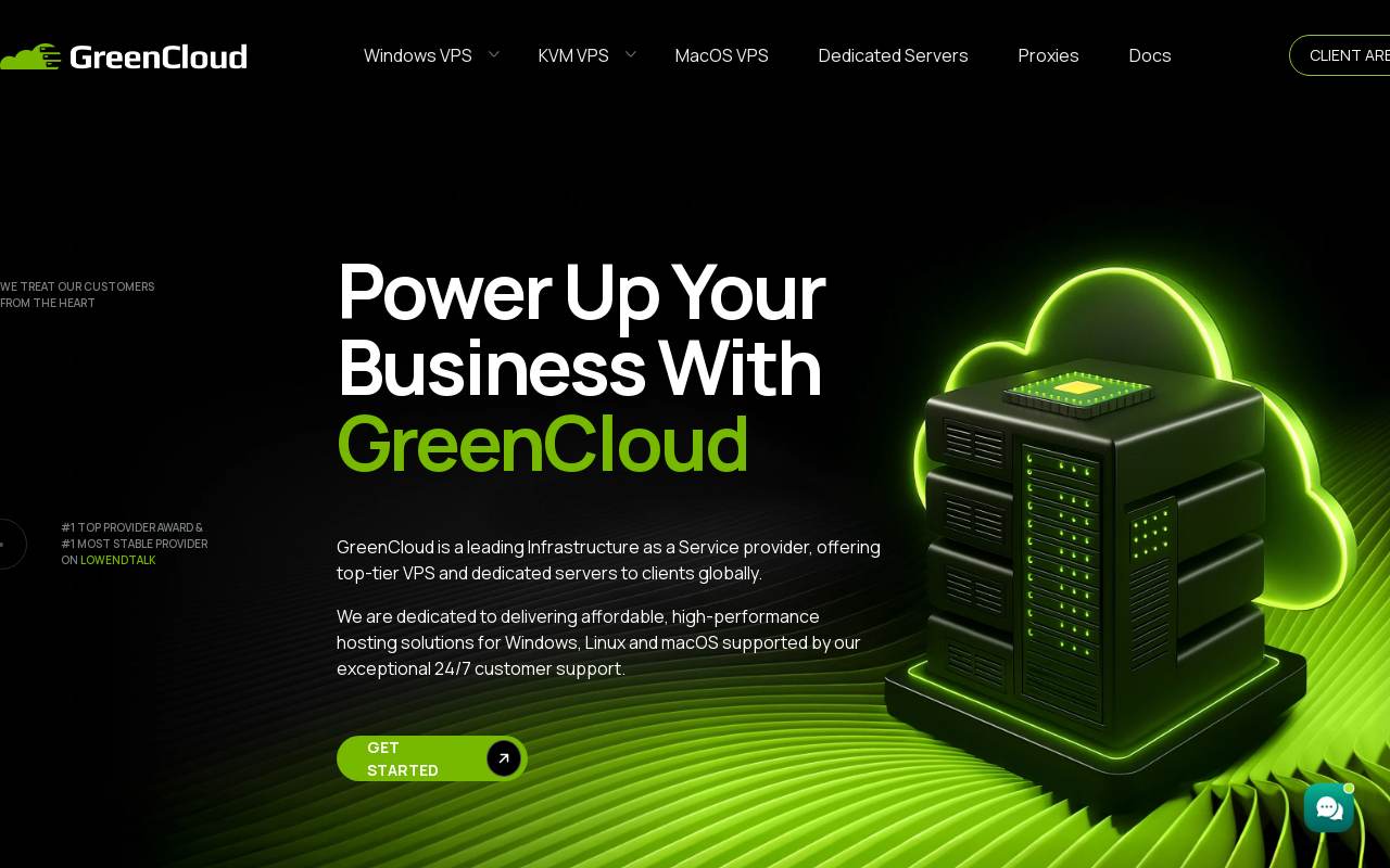 GreenCloudVPS 官網截圖