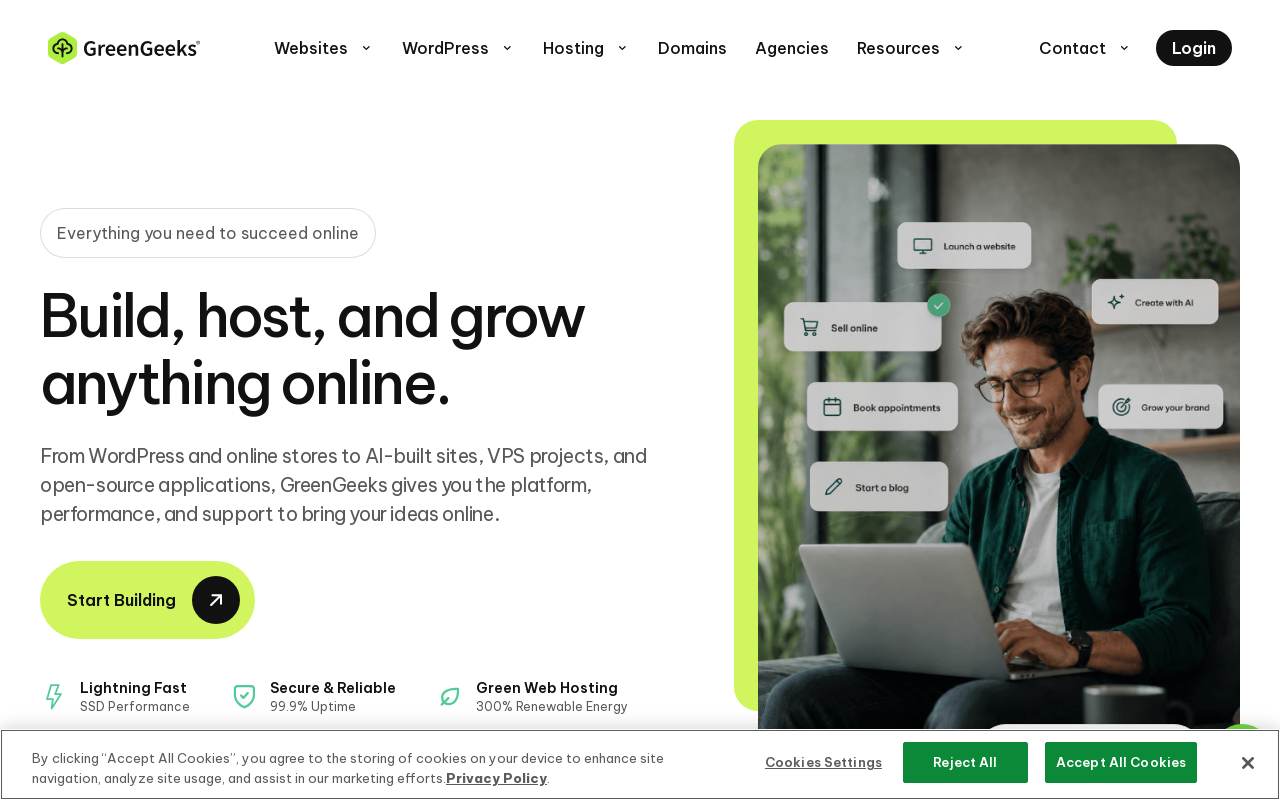 GreenGeeks 官網截圖