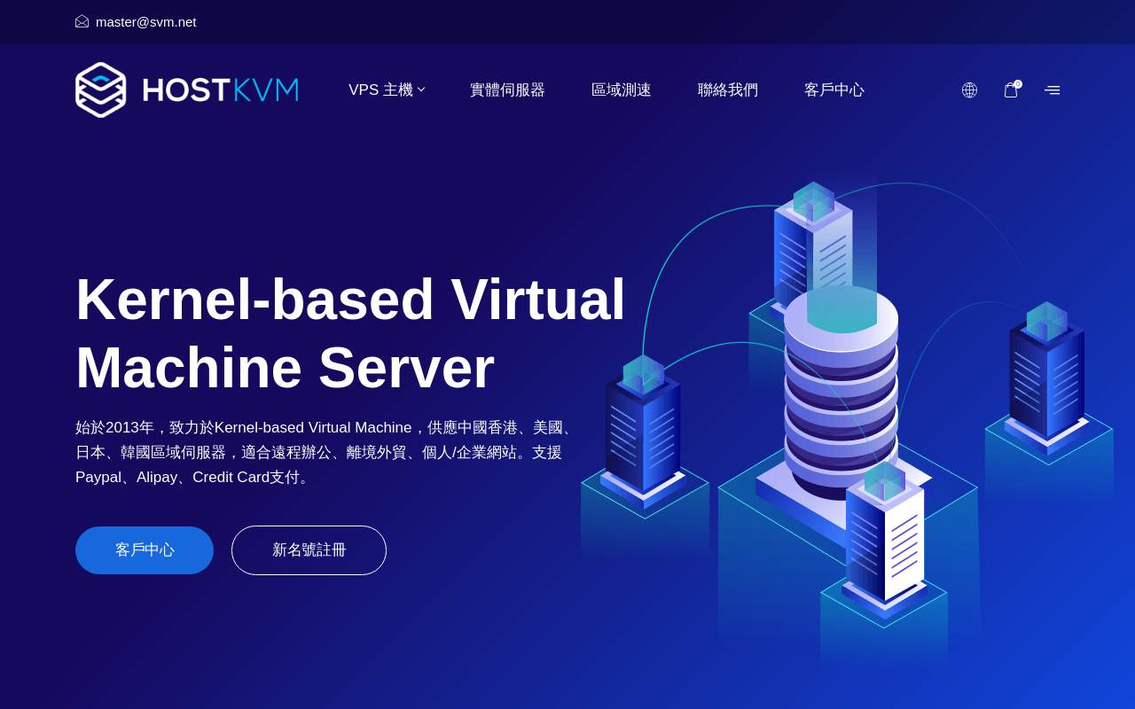 HostKVM 官網截圖