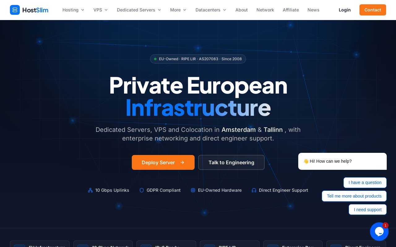 HostSlim 官網截圖