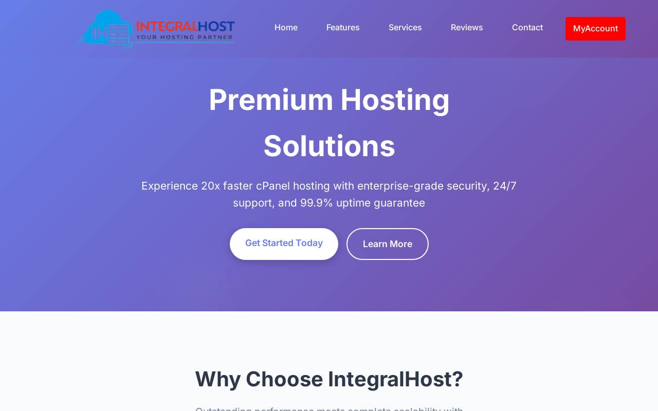 IntergralHost 官網截圖
