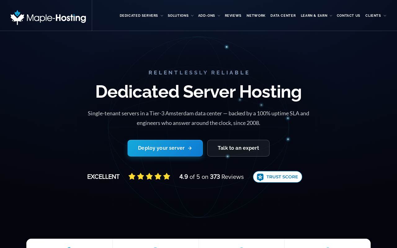 Maple-Hosting 官网截图