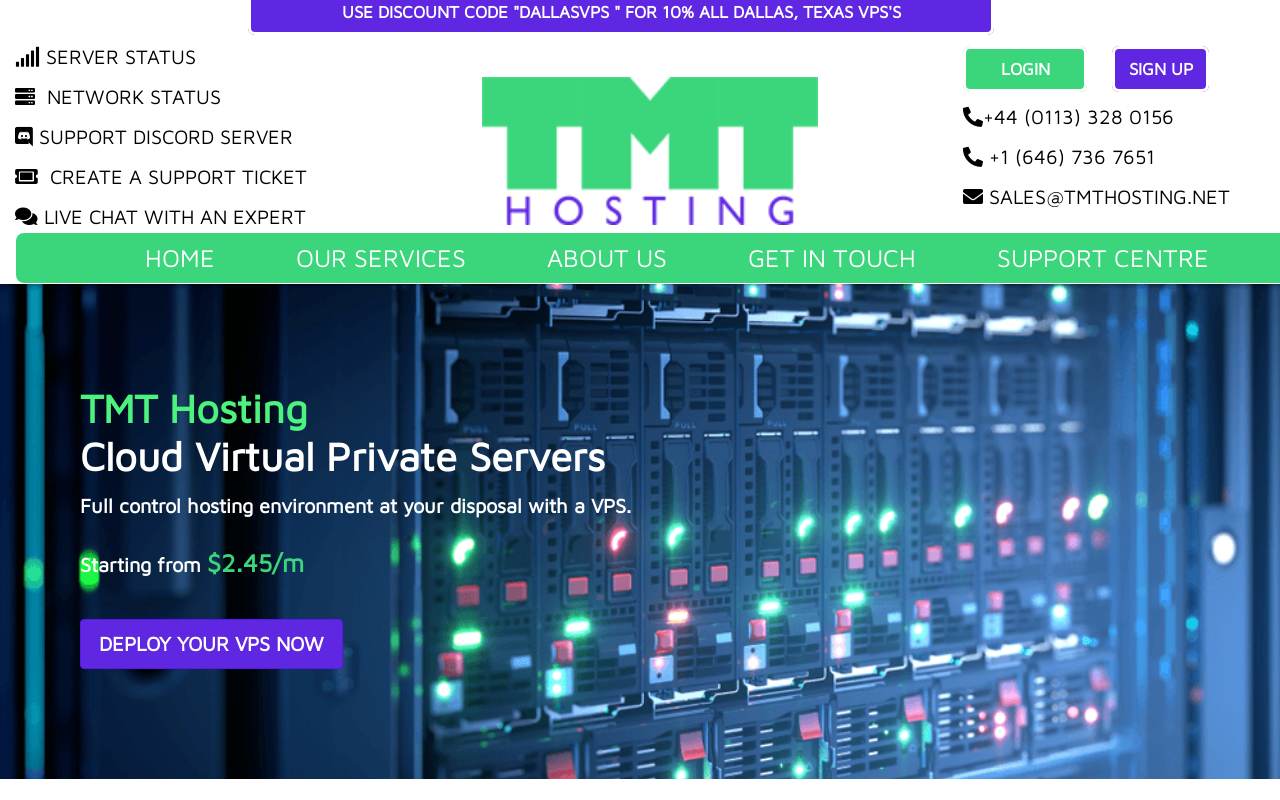 TMT Hosting 官網截圖