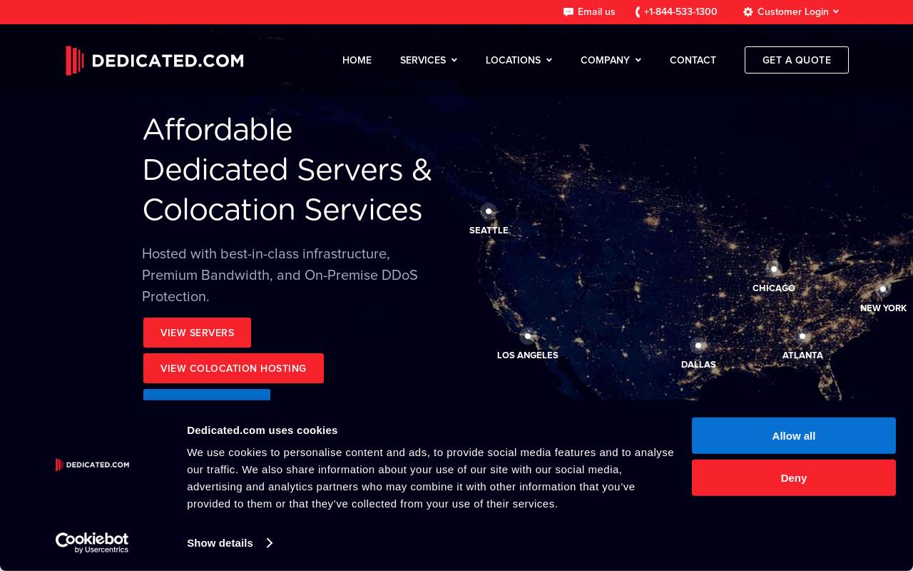US Dedicated 官网截图