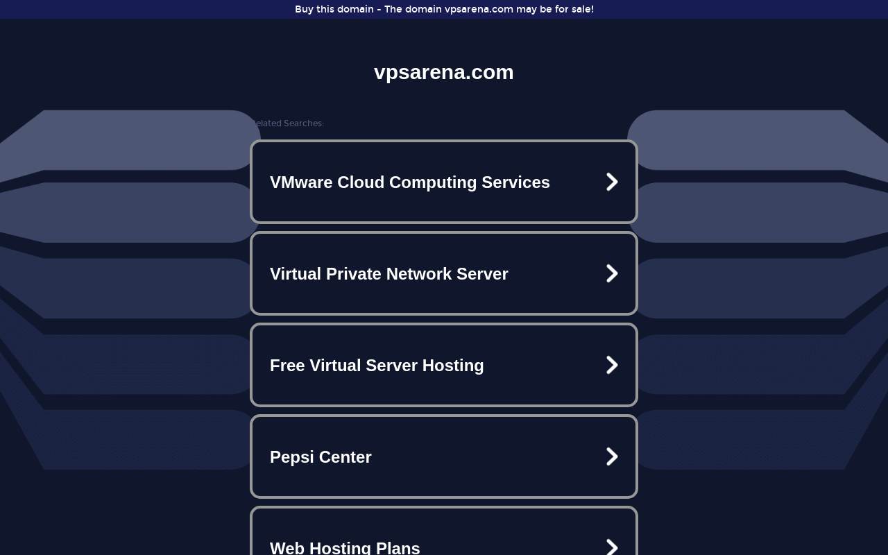 VPSArena 官網截圖